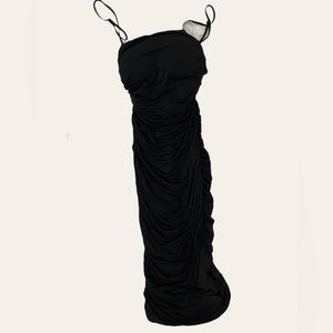 Black midi cocktail dress